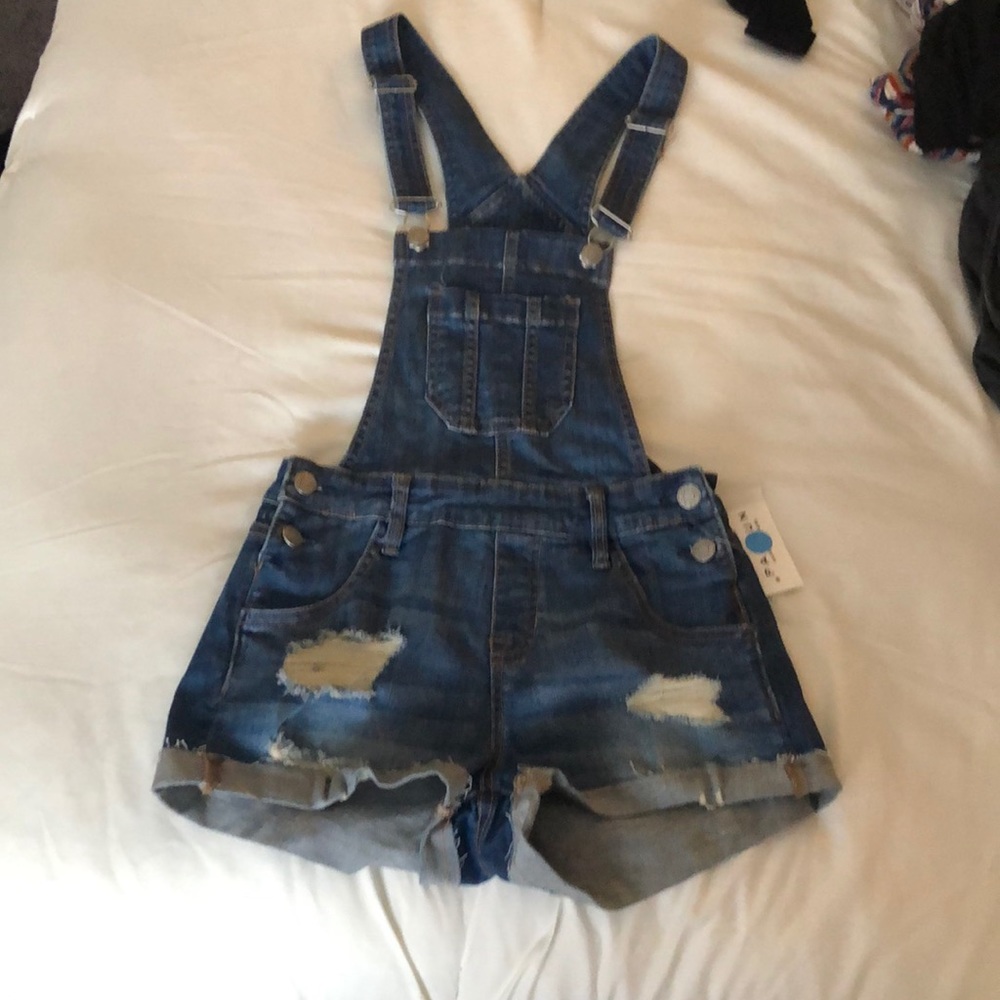 Denim shortalls